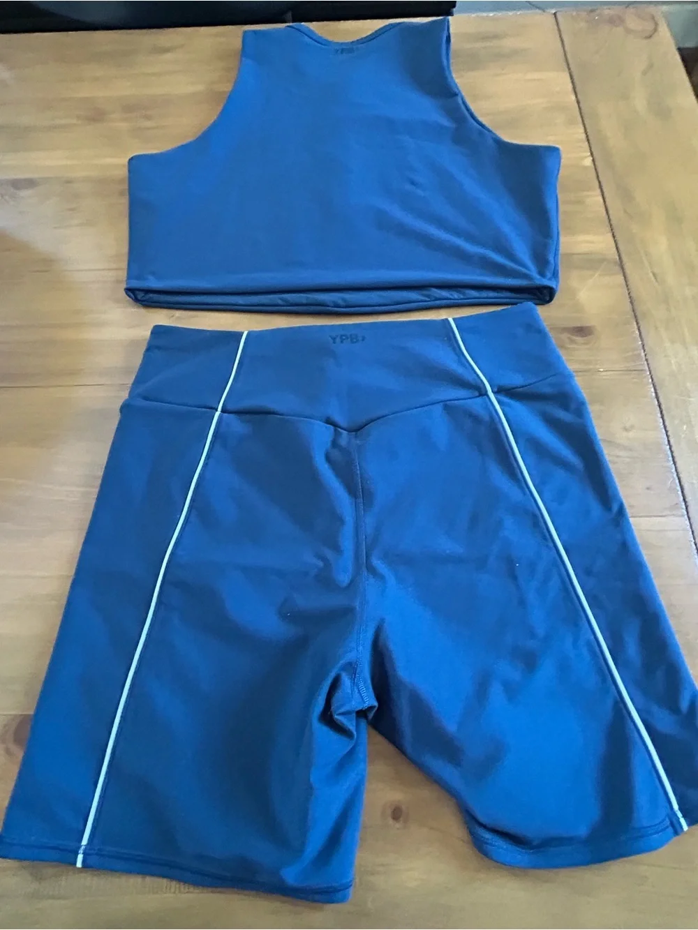 A&F YPB Matching Active Crop Top and Biker Shorts